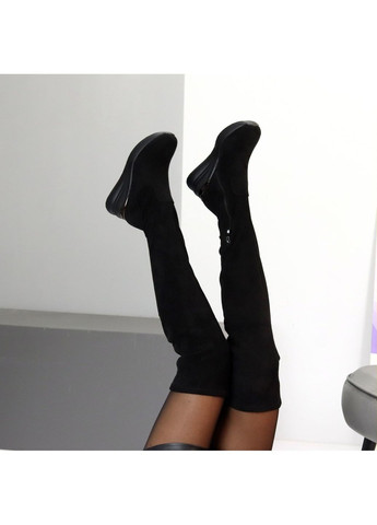 Черные осенние ботфорты risto No Brand