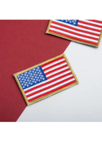 Набір шевронів 2 шт на липучці Прапор США та Україна/США 5х8 см вишитий патч нашивка шеврон Америка IDEIA (386252542)