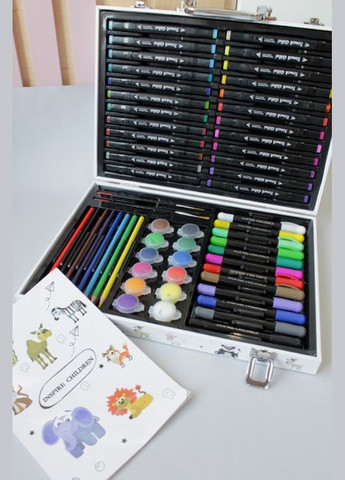 Компактный художественный набор для юных художников в алюминиевом кейсе 68 предметов (2104618609) No Brand (344465682)