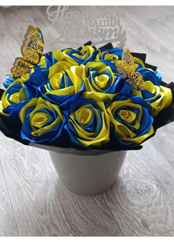 Букет из атласных лент "Розы" No Brand (396516248)
