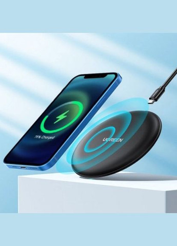 Зарядний пристрій CD186 Wireless Charging Pad 15 W Чорний Ugreen (297330977)