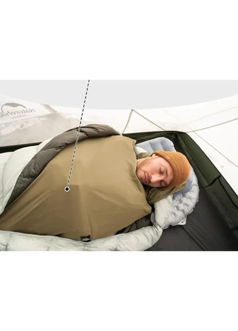 Подкладка для спального мешка нейлон 210х80 см коричневая Naturehike (393514690)