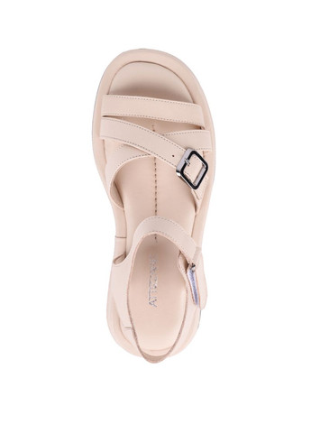 Бежевые женские сандалии 731-1890-m5-5y бежевый кожа Attizzare