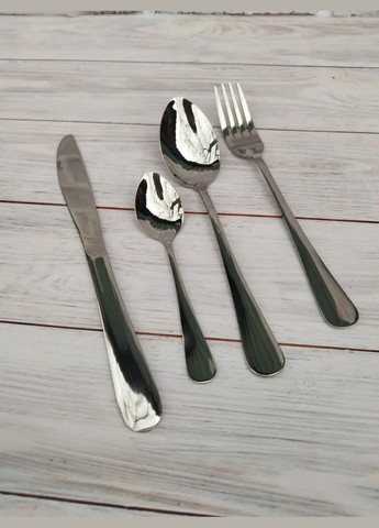 Изысканный Набор Столовых Приборов Нержавейка Вилки Ложки Ножи на 12 человек персон Яйцо (24 штуки). LUGI (317044972)