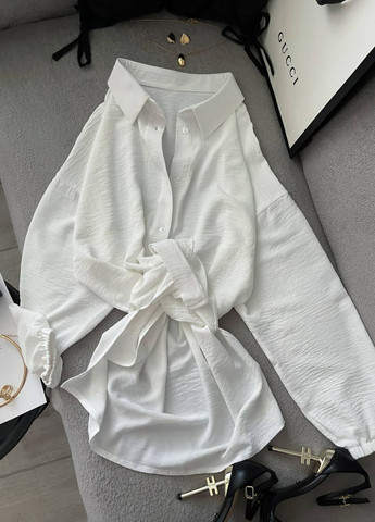 Изысканный легкий летний повседневный костюм тройка: рубашка+топ+шорты Allthings (344448125)