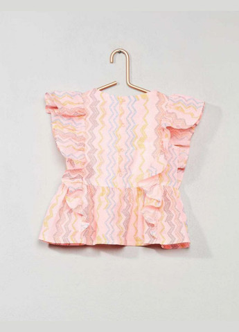 Блузка бавовняна з принтом для дівчинки WB229 рожевий Kiabi (264640650)