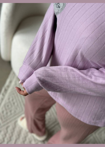 Розовая всесезон максимально комфортная и приятная пижама-домашний костюм свитшот + брюки Vakko