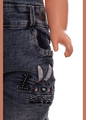 Комбинезон джинсовый для девочки на травке с зайкой синий 104 см (51076) BABYKROHA (297200748)