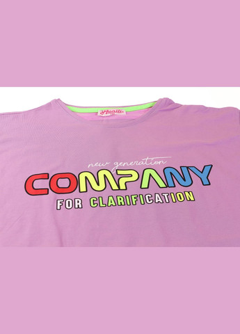 Ліловий літній футболка oversize + капрі 3147 ліловий Monili