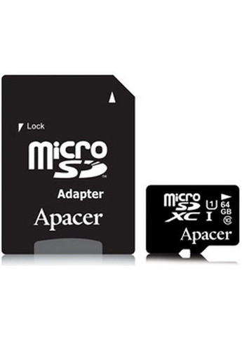 Карта памяти MicroSDXC 64Gb Class 10 микроСД Apacer (276714125)