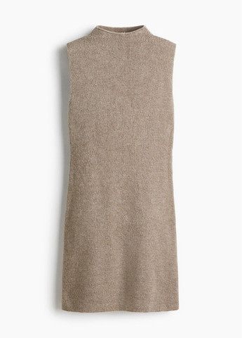 Бежева повсякденний жіноча в'язана сукня без рукавів н&м (58616) xs бежева H&M