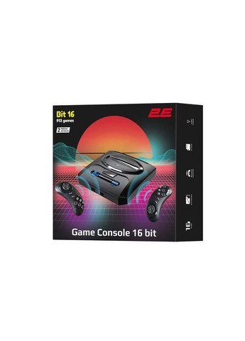 Ігрова консоль 16bit HDMI (2 бездротових геймпада 913 ігор) (2E16BHDWS913) 2E (370621104)