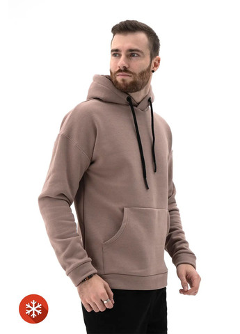 Мужской теплый худи больших размеров Basic Big 3 Мокко Teamv (316354924)