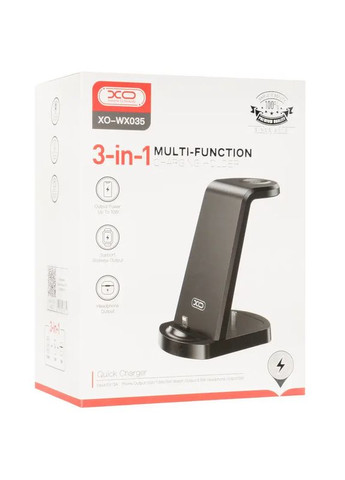 Настольная зарядная станция для iPhone/iWatch/Airpods WX035 3-in-1 |10W/7.5W/5W| XO (337351930)