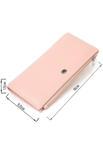 Женский кожаный кошелек с монетницей на магнитной застежке розовый (sku_19383) No Brand (328218571)