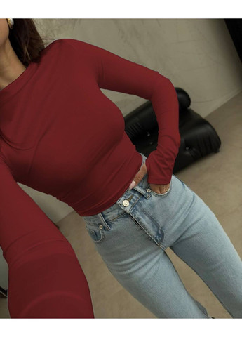 Лонгслив, цвет Бордовый Fashion (361947436)