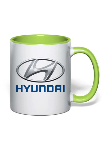 Чашка с печатью "Hyundai" 330 мл (цвет салатовый) (34009) No Brand (366303429)