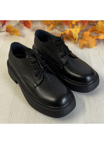 Vasha para Туфлі жіночі шкіряні, на шнурівці. Колір чорний. 37 розмір чорний з, україна — демісезон (367583203)