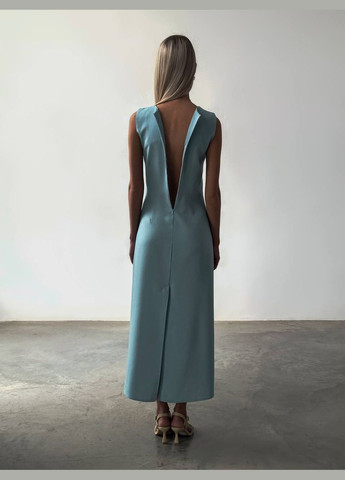 Оливковое кэжуал платье N.Family однотонное