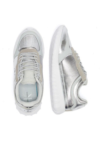 Серебряные женские кроссовки Calvin Klein