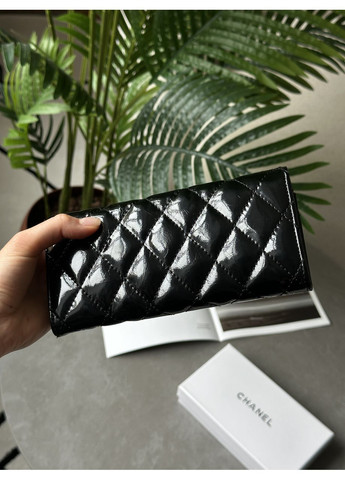Гаманець Black Patent Leather Wallet Black No Brand (355342898)