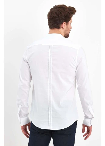 Белая повседневный, кэжуал рубашка Trend Collection