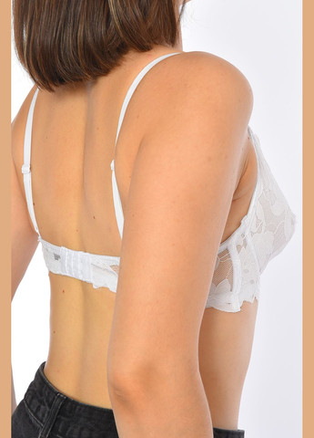 Білий бюстгальтер жіночий білого кольору чашка с Let's Shop бавовна