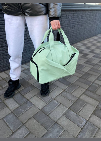 Сумка спортивная матовая экокожа бирюзовая с отделением для обуви Route No Brand (316218750)