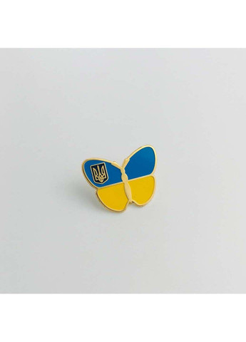 Значок Бабочка с Гербом Украины 20х25 мм Dobroznak (292338553)