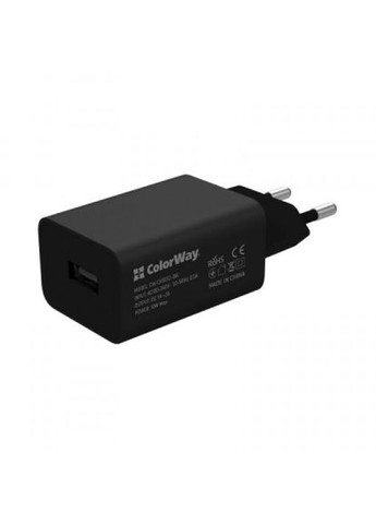 Зарядний пристрій (CWCHS012-BK) Colorway 1usb auto id 2a (10w) black (271044525)