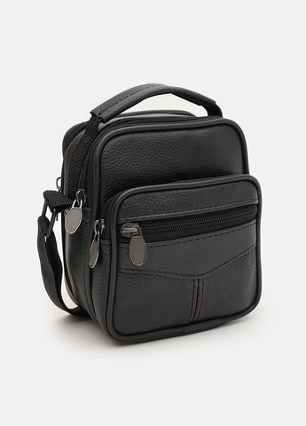 Чоловіча шкіряна сумка K16681-1bl-black Borsa Leather (338188889)