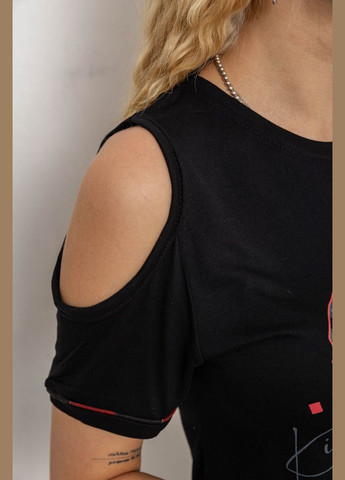 Чорна піжама жіноча з принтом Ager 243R2038-E