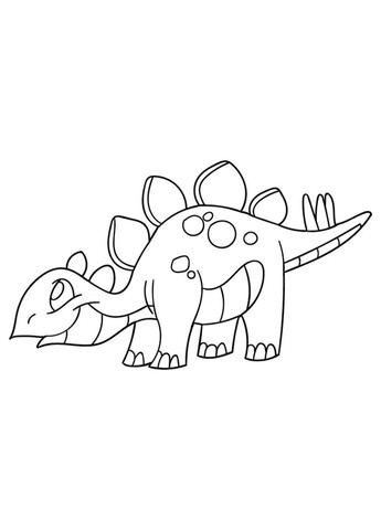 Дитяча розмальовка на полотні "Стегозаврик" 15057-AC Art Craft (334159625)