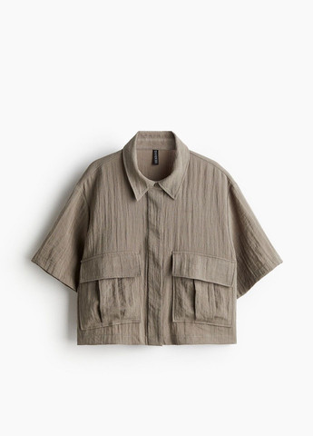 Серо-коричневая блузка H&M