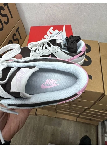 КРОССОВКИ ЖЕНСКИЕ NIKE DUNK LOW WHITE BROWN PINK НАЙК ДАНК БЕЛЫЕ No Brand белые демисезоны (391939911)