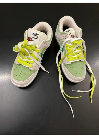 КРОСІВКИ ЖІНОЧІ NIKE SB DUNK LOW SE 85 DOUBLE SWOOSH GREY GREEN НАЙК СБ ДАНК No Brand сірі демісезони (368647167)