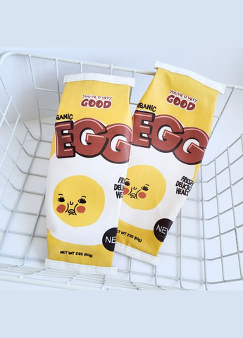 Пенал в форме пакета с яйцом Egg Organic стильный вместительный корейский дизайн из искусственной кожи No Brand (320916907)