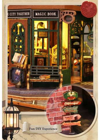 Румбокс Книжный магазин Сумерки Интерьерный конструктор A Twilight Book Mall Book Nook ES-017 + купол No Brand (362452819)