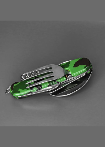 Мультитул походный набор туриста солдата комплект складных походных разъёмных столовых приборов 6 в 1 Kitchen Master (297914784)