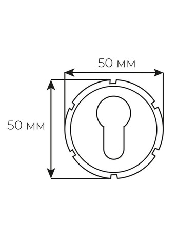 4010XCS Декоративная вставка под цилиндр матовый хром Securemme (322520456)