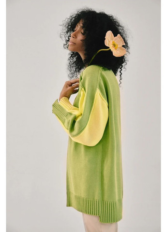 Салатовый демисезонный джемпер двухколор Sage