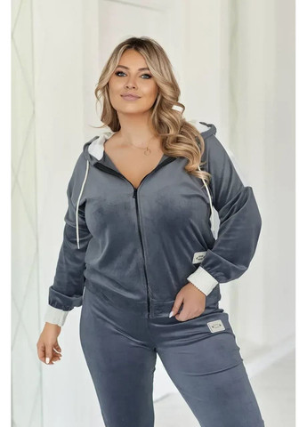 Жіночий велюровий спортивний костюм з капюшоном No Brand (360957277)