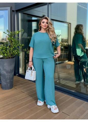 Идеальный свободный костюм, мод СЕН-178, мята, размер 48-50 No Brand (355469591)