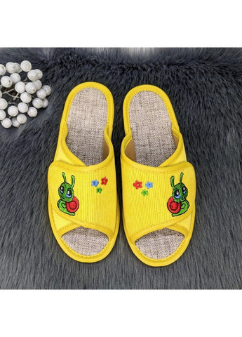 Желтые тапочки детские на липучке Белста