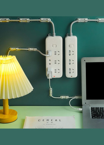 Фиксатор кабеля стяжка для проволоки держатель-клипса 5,6х2 см Белый 15 шт CHOICE (349844106)