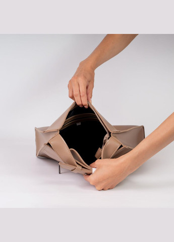 Сумка женская Шопер функциональная коричневая из экокожи NIUNIU (331111626)