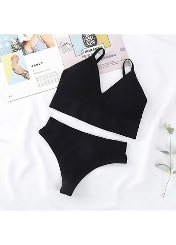 Черный демисезонный комплект спортивного нижнего белья cinoon l черный No Brand