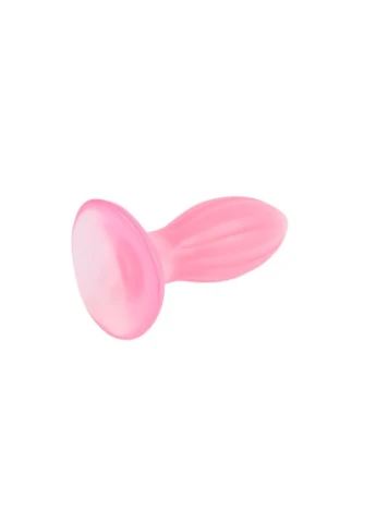 Пробка анальна на присосці HiRubber Butt Plug. рожевий Chisa (301423037)