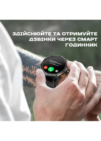 Смарт годинник Smart GPS Max Steel Black AMOLED компас 3 ремінці каучук сталь UWatch (399350921)