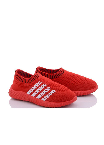 Красные красные текстильные мокасины No Brand Кеди сліпони